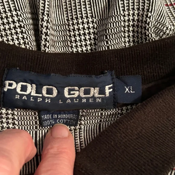 Polo Golf Ralph Lauren Gray Black Plaid Collared Shirt Men’s XL - Picture 5 of 8